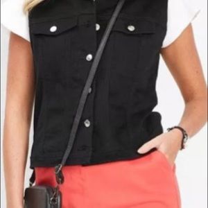 Vest (2 for $15) black, denim look